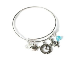 Alice In Wonderland Bangle Charm Bracelet