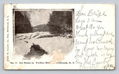 Early 1900s Ice Gorge Turkey Hollow Millbrook NY Postcard No.7