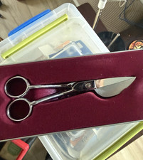 Gingher 8" Bent-Handle Dressmaker Scissors, Straight Cut, Metal Blades