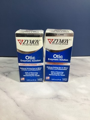 2 x Otic Enzymatic Solution for Dogs and Cats for Ear health with 1% Hydrocort