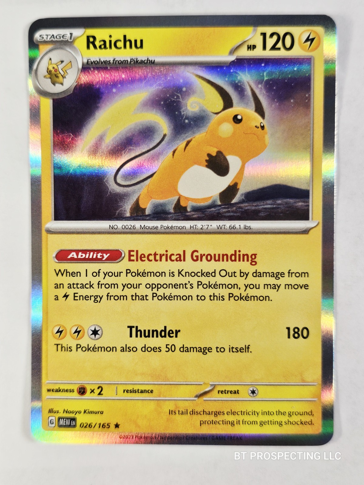 2023 Scarlet & Violet 151 Raichu 26/165 Holo