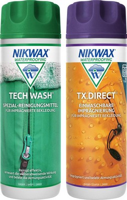 Nikwax Tech Wash +TX-Direct Reinigungs-und Imprägniermittel, 2x300ml