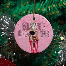 Champs Inspired Celebrate Ceramic Xmas Ornament - Miami Tribute Keepsake