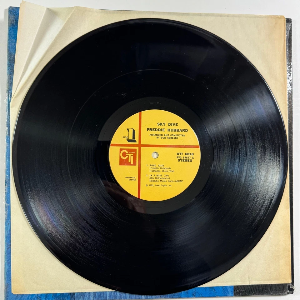 FREDDIE HUBBARD : Sky Dive VINYL LP 1972 Benson Jarrett Cobham Laws CTI Gatefold - Image 4 of 4