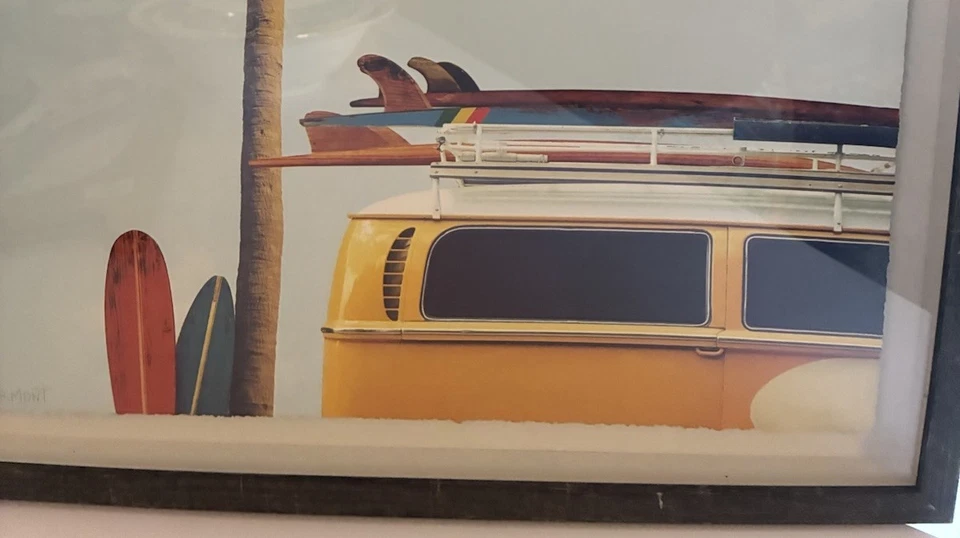 Stupell Industries Surf Bus Yellow With Palm Tree Photography Framed Giclee Art - Image 3 of 4