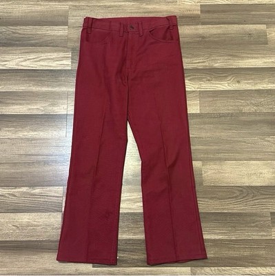 Vintage 70s Levi s Sta-Prest Big E Burgundy Trouser Pants Men's