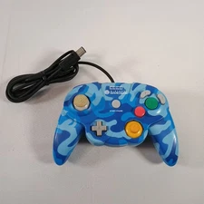 Hori Nintendo Gamecube HORI PAD Blue Camo Camouflage GC Controller US Seller
