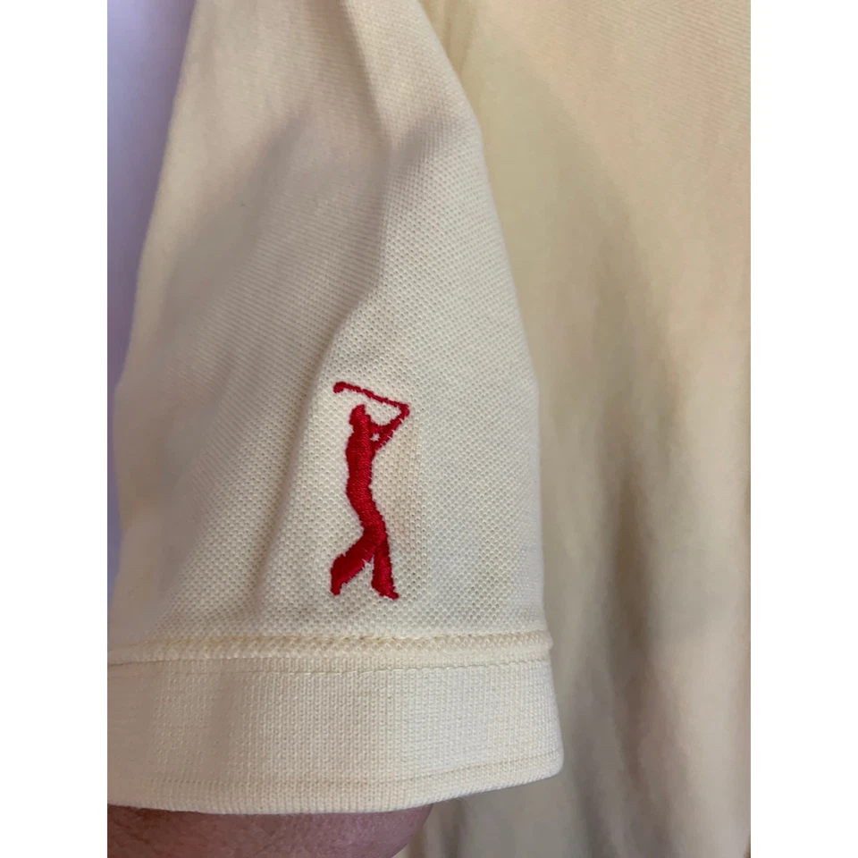 Polo de golf Duck Head amarillo mediano manga corta 100 % algodón para hombre Foto 4 de 4