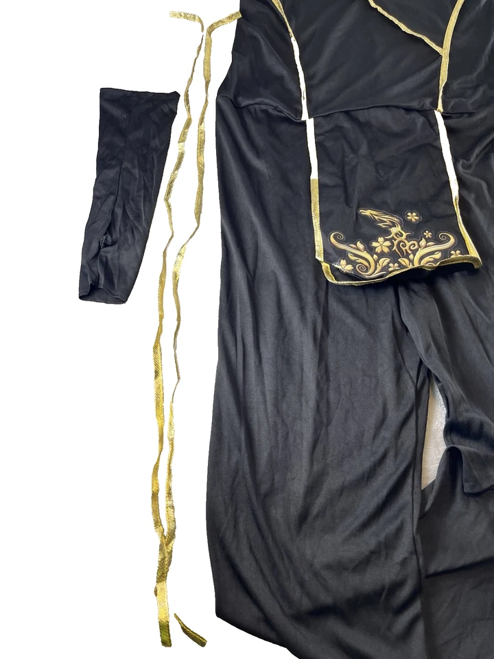 Disfraz de Guerrero Ninja Halloween Para Hombre 6 Piezas Grande Capucha Negra Bruce Lee Karate Foto 2 de 4