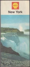 Shell Gasoline Road Map New York State 1967