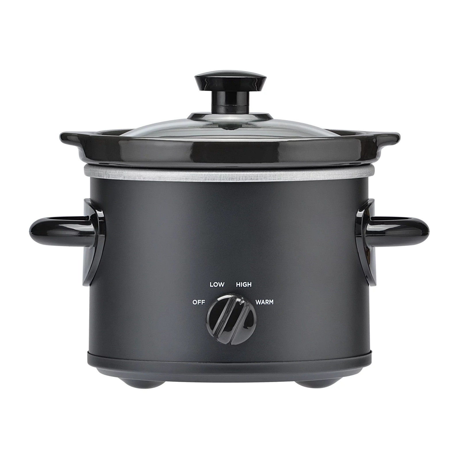 2 Qt Manual Slow Cooker, Matte Black