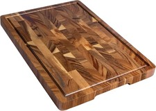 End Grain Cutting Board, Reversible Large Thick Black Walnut Wood Charcuterie...