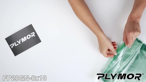 Bolsas de plástico abiertas planas de polietileno Plymor 8" x 10", verde 2 mil - Vídeo 1 de 1