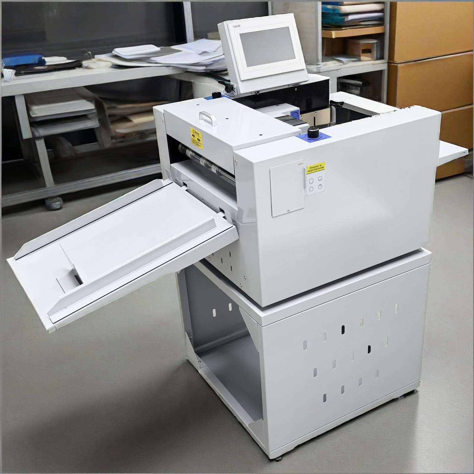 13in110V Automatic Electric Digital Touch Control Creasing &Perforating Machine