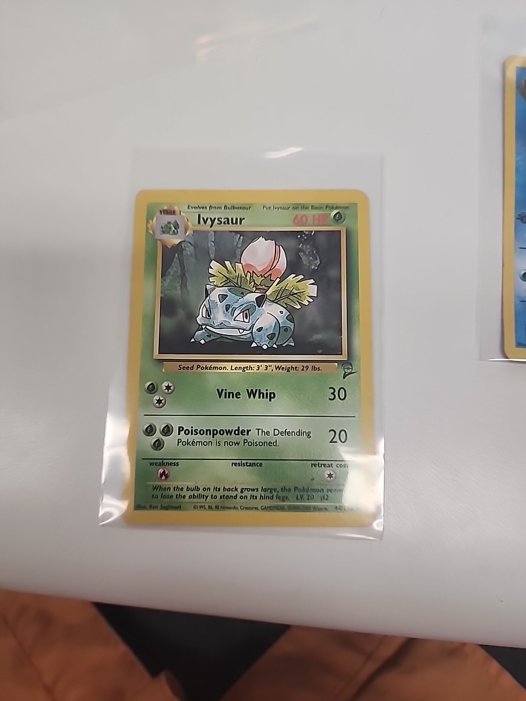 IVYSAUR 44/130 - VINTAGE WOTC Pokemon Card - BASE SET 2 - LP