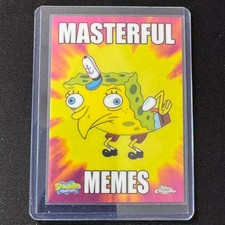 💎2025 TOPPS CHROME SPONGEBOB 25TH MASTERFUL MEMES MOCKING SPONGEBOB #MM-5