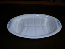 Corning Ware Blue Cornflower Meat Platter P-19 Serving Dish 10 3/8" x 16 1/2"