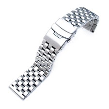 MiLTAT 22mm Straight End Universal Watch Band, Engineer 22mm, Silver