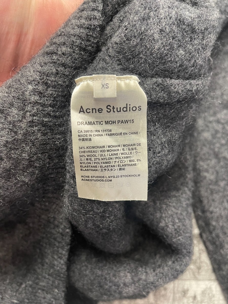 Acne Studios Dramatic Mohair Paw 15 Crew neck Wool Jumpers Sweater