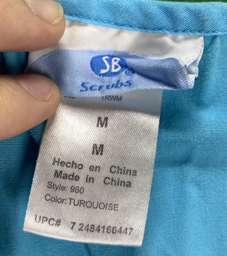 Medium Blue Simply Basic Scrub Top - Image 2 of 4