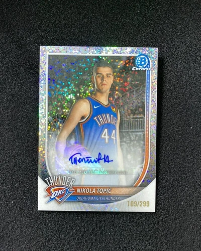 2025-26 Topps Bowman Chrome Sparkle #BCA-NO Nikola Topic Auto 109/299 IW64