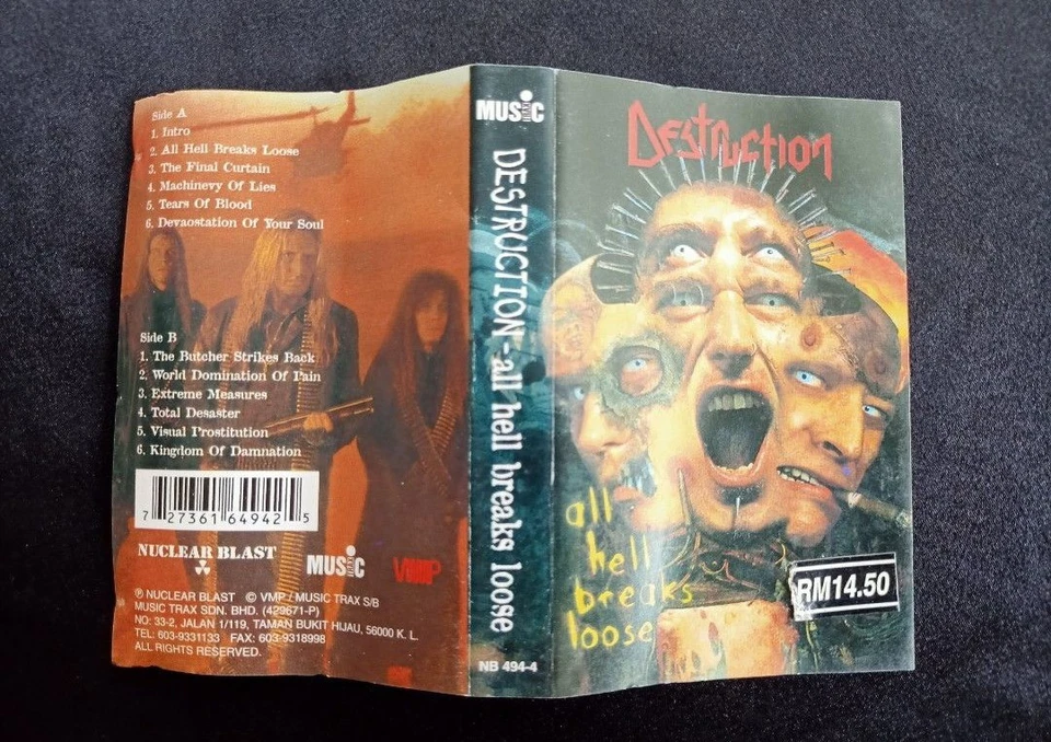 Destruction : All Hell Breaks Loose ( Cassette Tape ) - Image 4 of 4