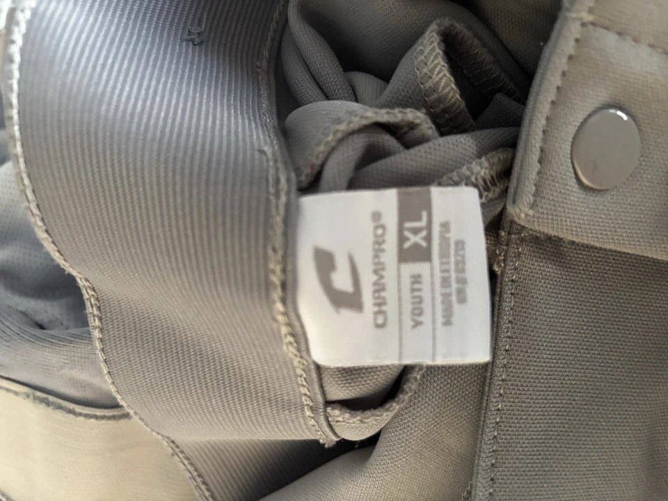 Lote (3) Pantalones de Béisbol Juveniles Champro & Wilson Gris y Blanco - L/XL - Gran Forma  Foto 4 de 4