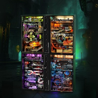 ROKR Parallel Welt 3D Puzzle Modell Kits Murmelbahn DIY Gebäude Spielzeug