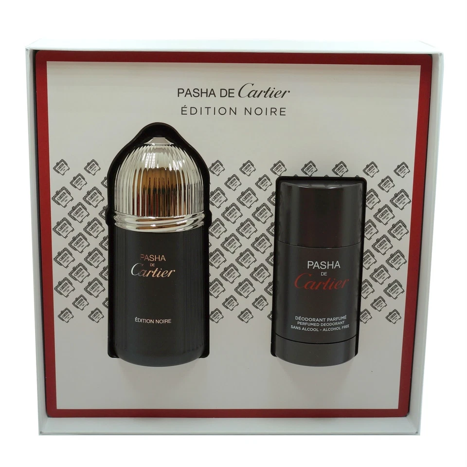 PASHA DE CARTIER EDITION NOIRE 2 PEÇAS CONJUNTO DE PRESENTE EAU DE TOILETTE SPRAY 100ML NOVO NA CAIXA - Imagem 2 de 2