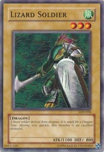 Lizard Soldier - LOD-038 - Common - Unlimited Edition x3 - Moderately Played