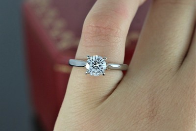 $16,800 Cartier 1895 Platinum GIA 0.94ct F VS1 Solitaire Diamond Engagement  Ring | eBay