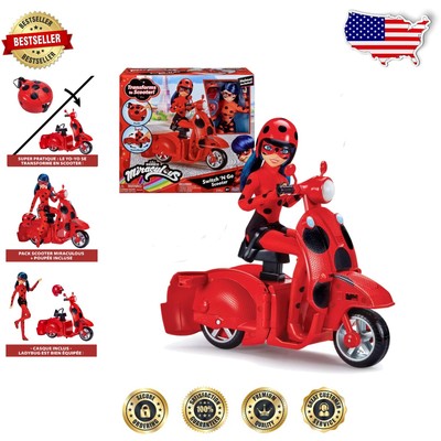 Interactive Ladybug Switch N Go Scooter Toy with 15-Point Articulating Doll