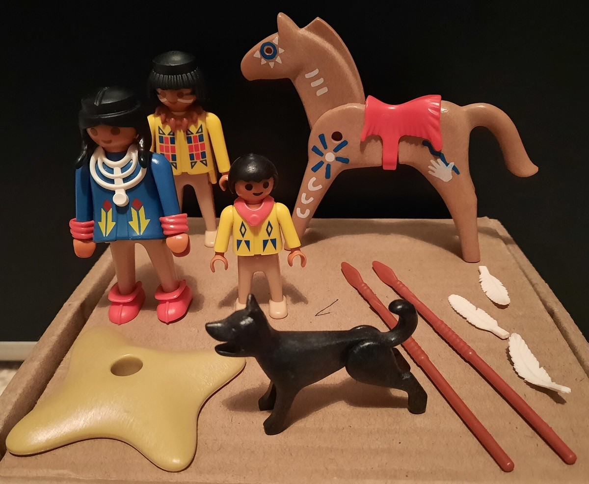 Playmobil, 3396, Vintage Collectible, Native Indian Family, 63