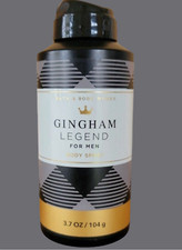 Bath  Body Works Mens Collection Gingham LEGEND Body Spray 3.7 Oz NEW