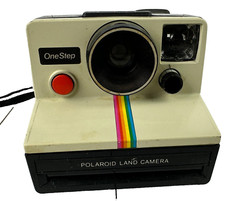 VTG Polaroid ONE STEP Land Camera Sold As Is For Parts Untested Retro Rainbow