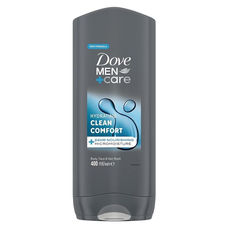 DOVE MEN+ CARE CLEAN COMFORT HYDRATING DOCCIA SHAMPOO IDRATANTE 400ML