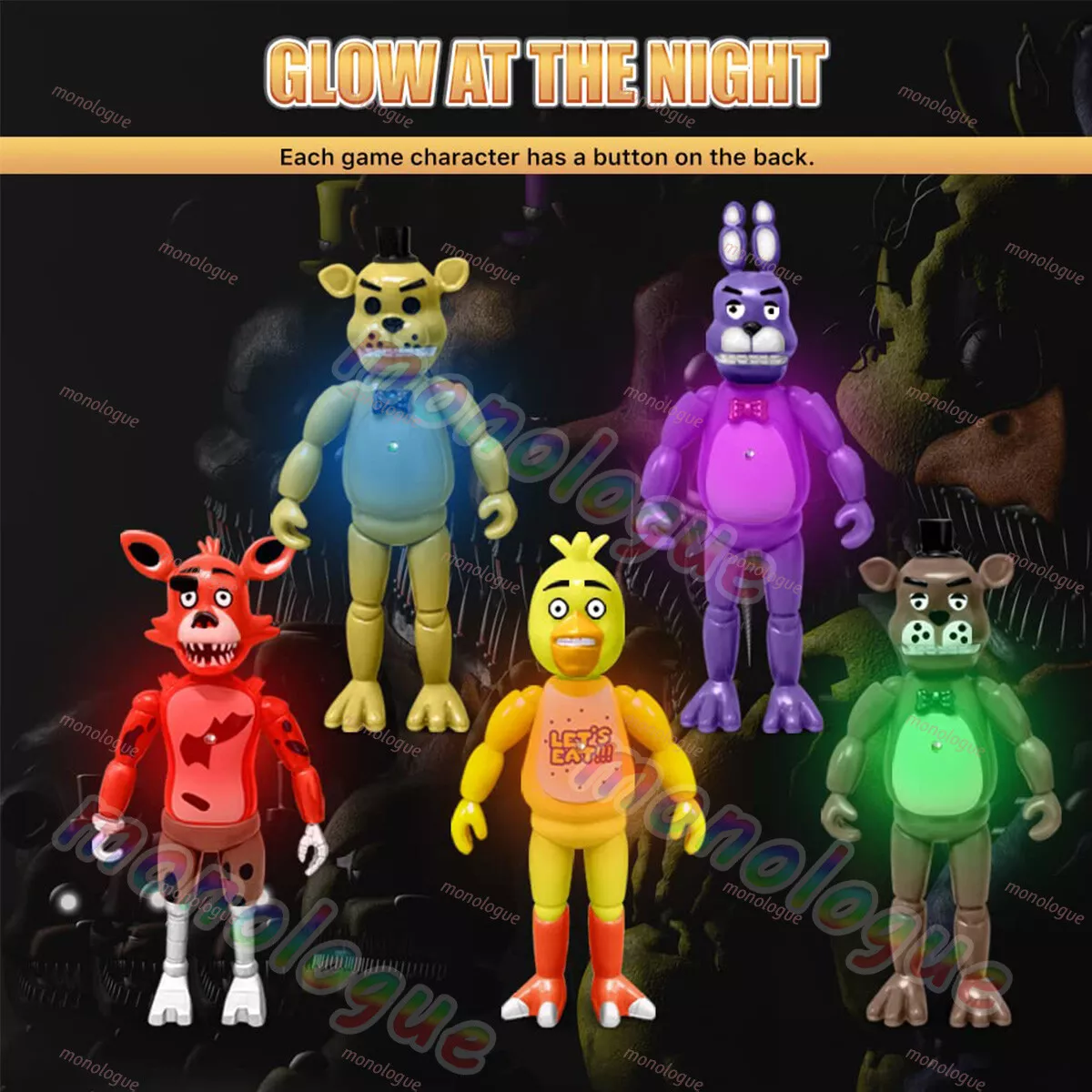 Jilijia Five Nights FNAF Lot de 6 figurines pour cadeaux de Noël