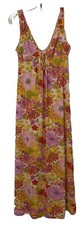 VTG 60 s 70 s Dress Woman s SEARS Floral Nightgown Size 36 Small Medium