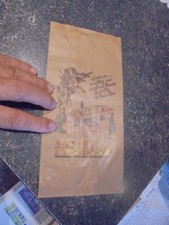 Ancien Petit Sac Papier publicitaire des Vins du Postillon à Vente de Bouteille 