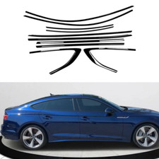 10Pcs For 2018-2025 AUDI A5 S5 Car Window Trim Strip Cover Black Stainless M