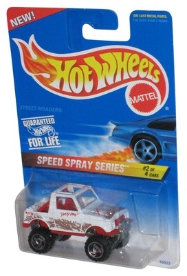 Hot Wheels Speed Spray Series (1996) White Street Roader Toy Car 2/4
