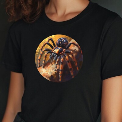 Frauen T-Shirt Tarantel Porträt Motiv Baumwolle Größe S bis 3XL