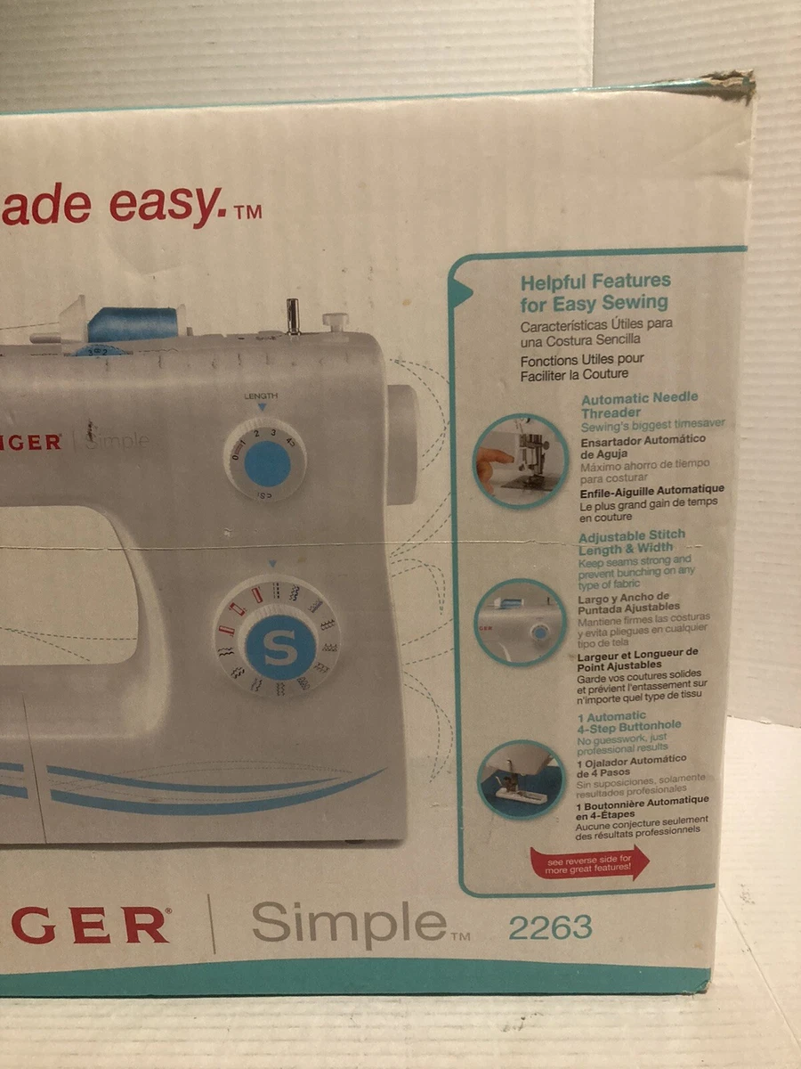 SINGER Simple White 2263 Sewing Machine 37431882936 | eBay