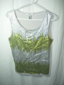 lime green sequin top