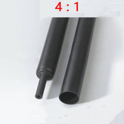200mm Black double-wall heat shrink tubing 4mm-40mm 4:1 adhesive tube waterproof
