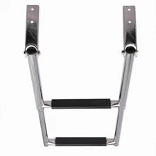 Telescoping 2 Steps Boat Ladder Stainless Steel for Marine Yacht Dock Ladder