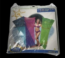 The Wet Set Intex 2003 Green Pool Raft Inflatable Air Mattress 72x27 Sealed NEW