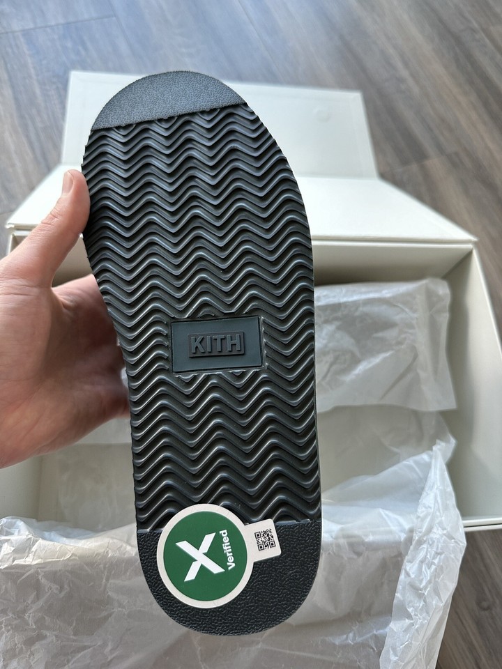 Kith Kithmas Monogram Shearling Slippers Stadium Green Men's Size 43EU