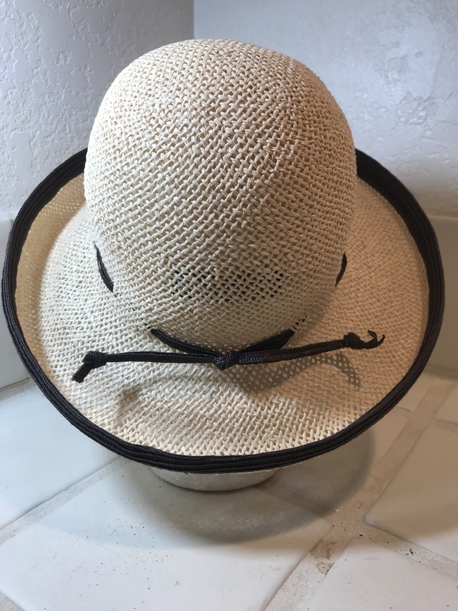 Francesco Bing Womens Wide Brim Straw Hat One Size Sun Beach  display picture 2