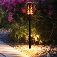 Solarleuchte Stecklampe AußEnleuchte Led Feuereffekt Erdspieß Lichteffekt Fackel